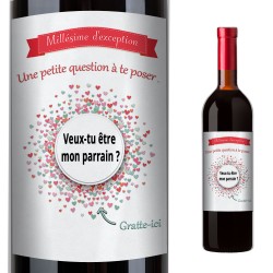 Bouteille de vin personnalisable action commerciale - Jeux'Gratte